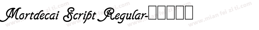 Mortdecai Script Regular字体转换